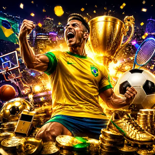 Estádio de futebol iluminado à noite com placar de odds ao vivo de apostas esportivas