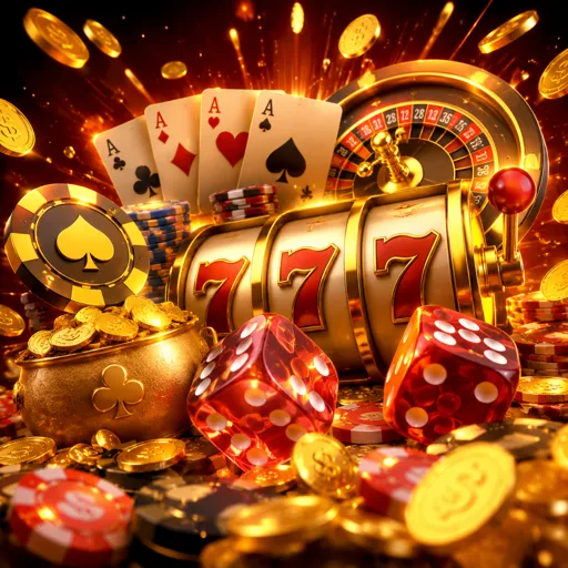 Coleção de slots online com rolos coloridos e símbolos de jackpot